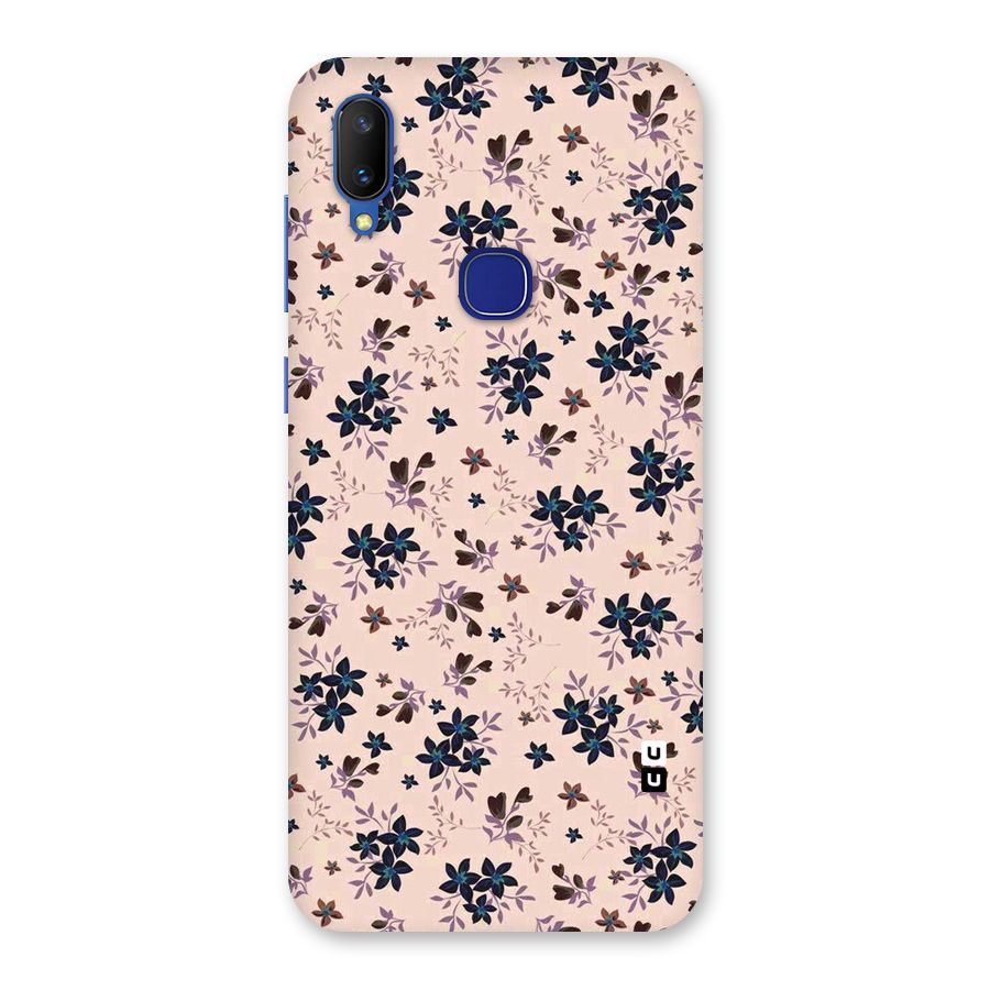 Blue Peach Floral Back Case for Vivo V11