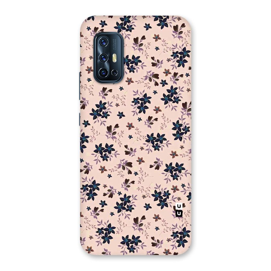 Blue Peach Floral Back Case for Vivo V17