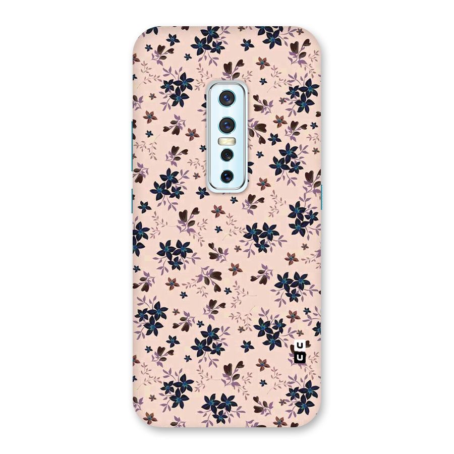 Blue Peach Floral Back Case for Vivo V17 Pro