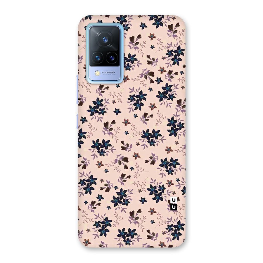 Blue Peach Floral Back Case for Vivo V21 5G