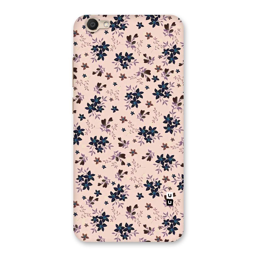 Blue Peach Floral Back Case for Vivo V5