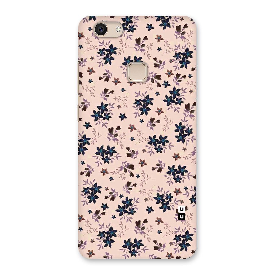 Blue Peach Floral Back Case for Vivo V7