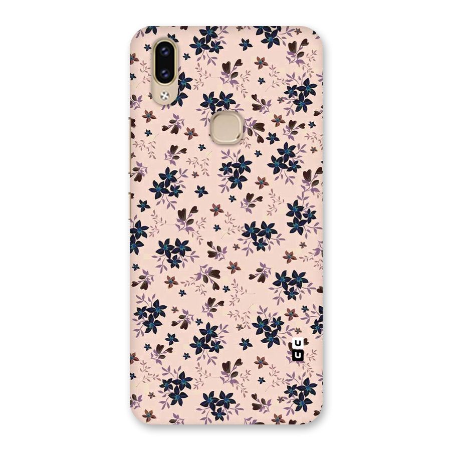 Blue Peach Floral Back Case for Vivo V9 Youth