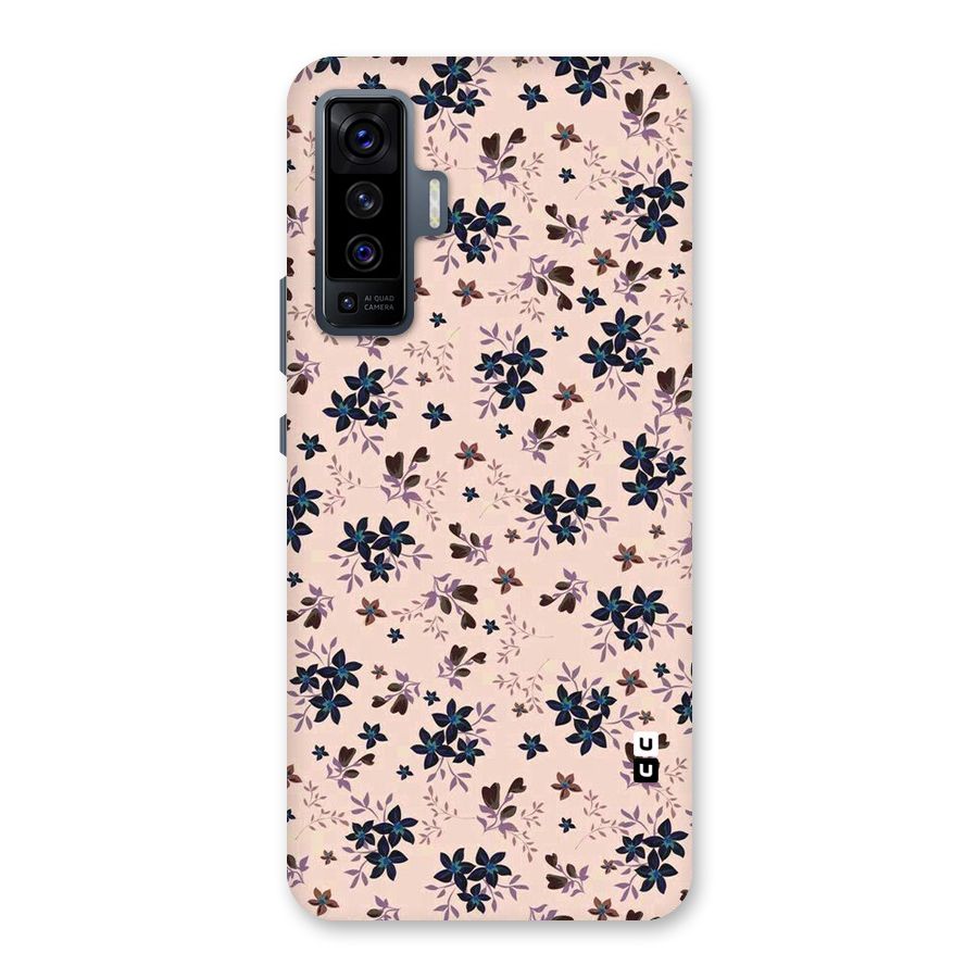 Blue Peach Floral Back Case for Vivo X50