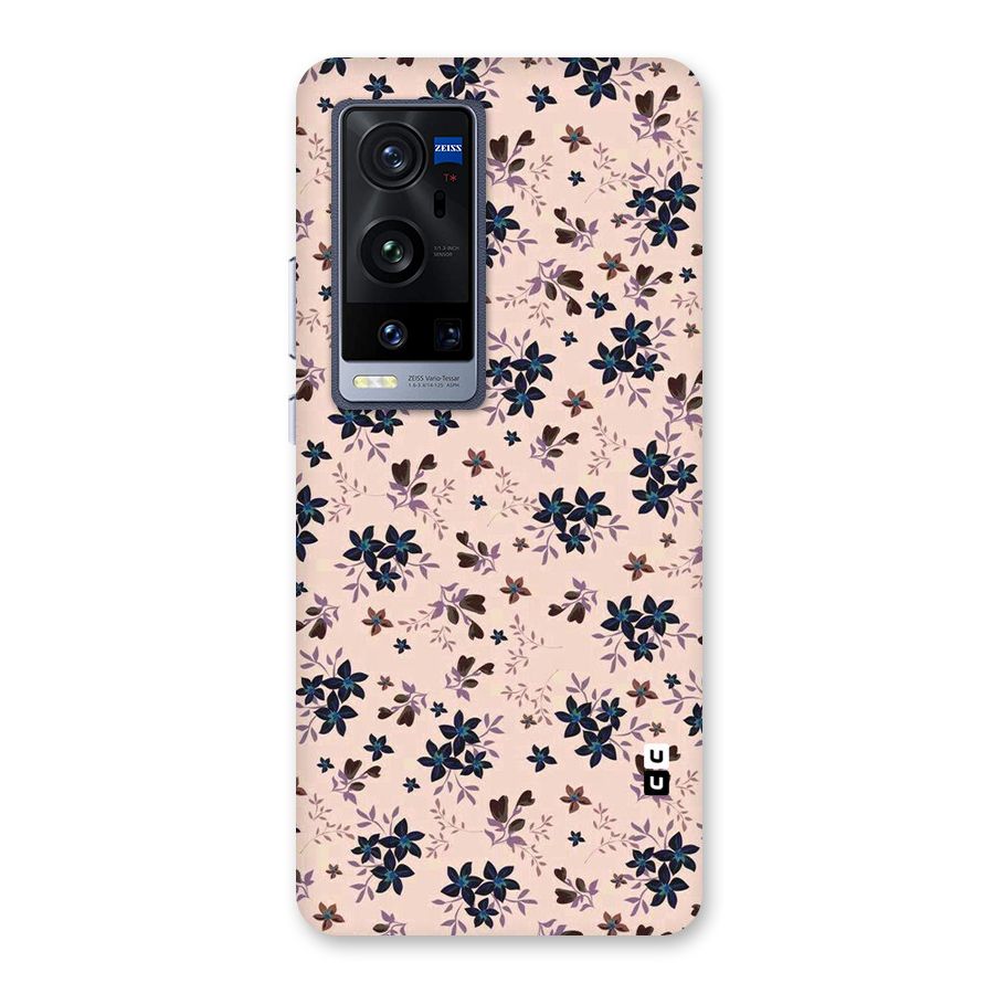 Blue Peach Floral Back Case for Vivo X60 Pro Plus