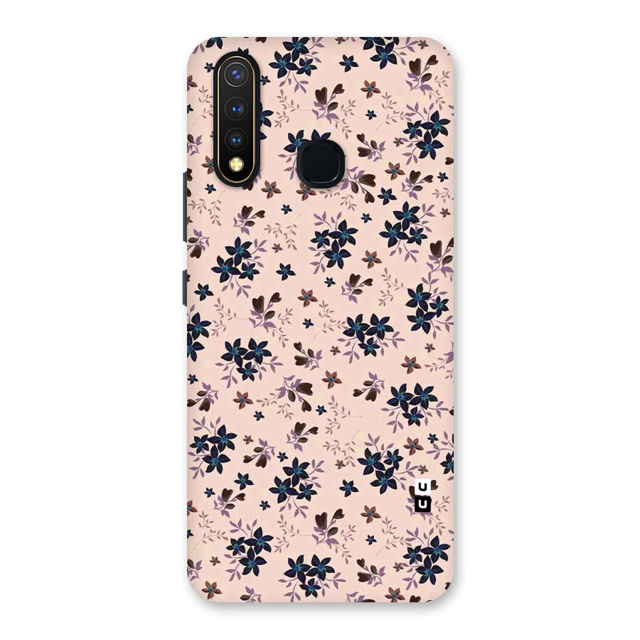 Blue Peach Floral Back Case for Vivo Y19