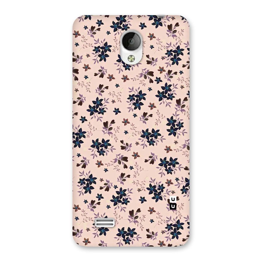 Blue Peach Floral Back Case for Vivo Y21