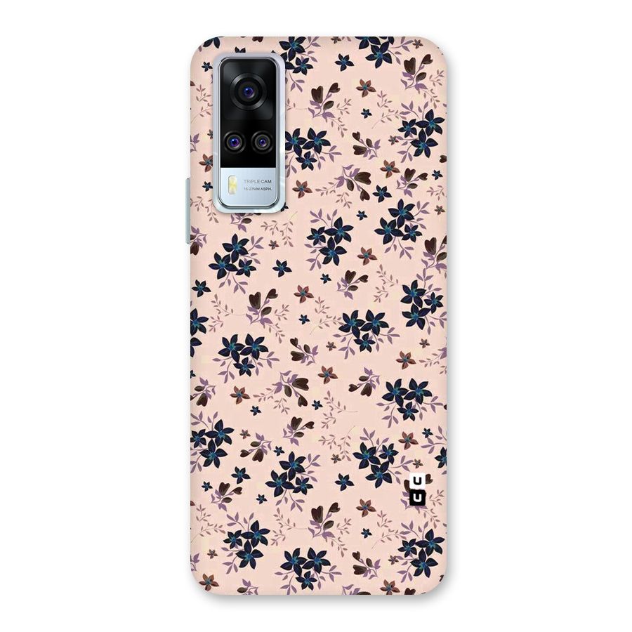 Blue Peach Floral Back Case for Vivo Y31