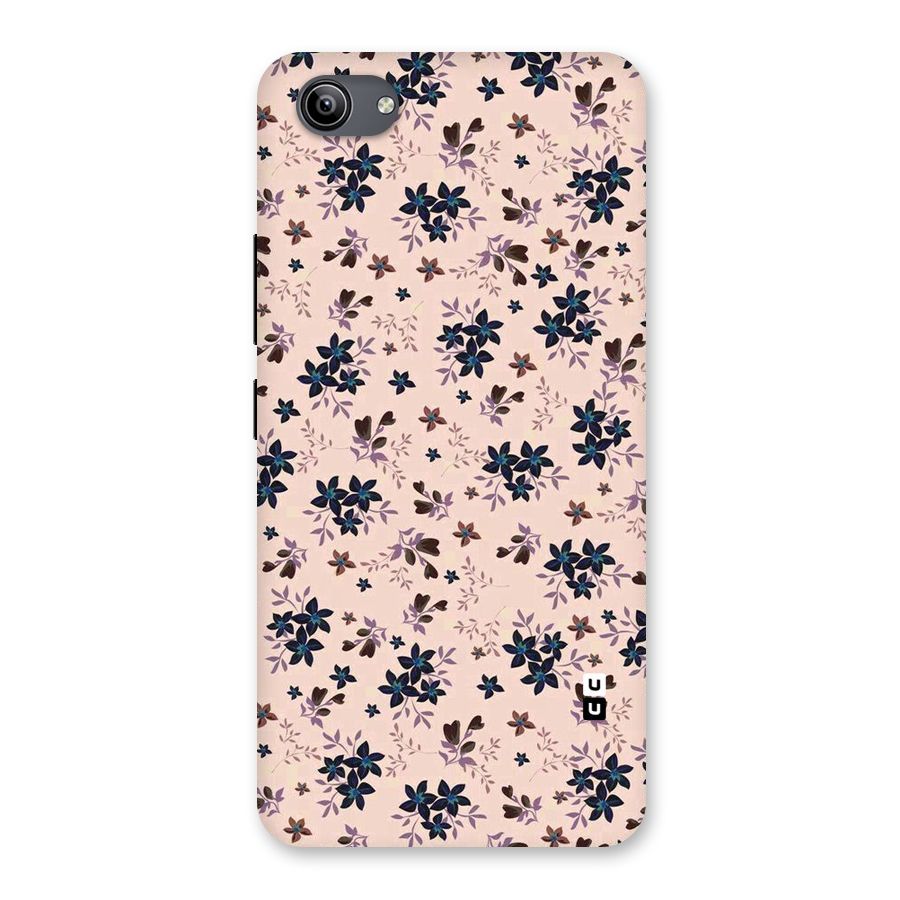 Blue Peach Floral Back Case for Vivo Y81i