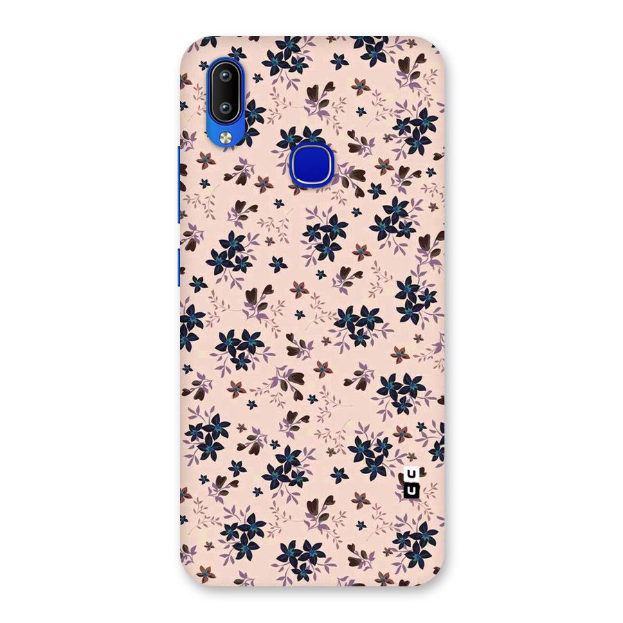 Blue Peach Floral Back Case for Vivo Y91