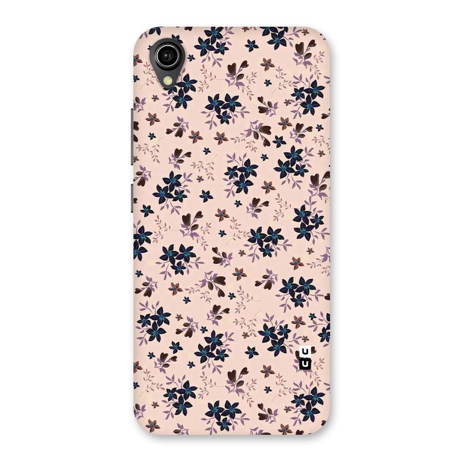Blue Peach Floral Back Case for Vivo Y91i