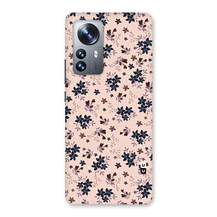 Blue Peach Floral Back Case for Xiaomi 12 Pro