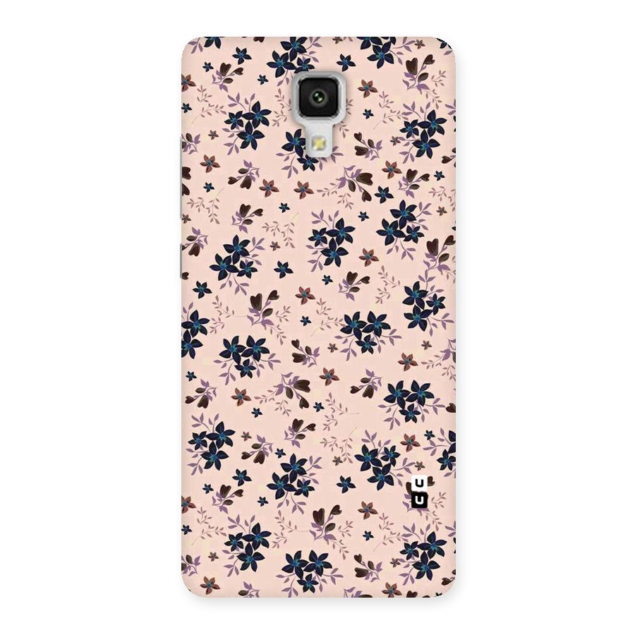 Blue Peach Floral Back Case for Xiaomi Mi 4