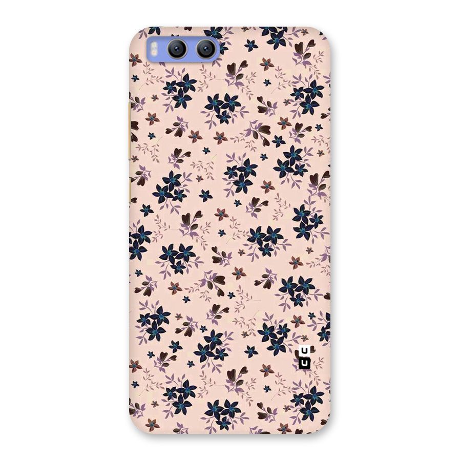 Blue Peach Floral Back Case for Xiaomi Mi 6