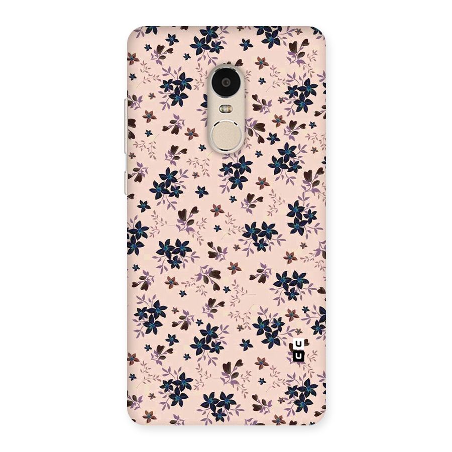 Blue Peach Floral Back Case for Xiaomi Redmi Note 4