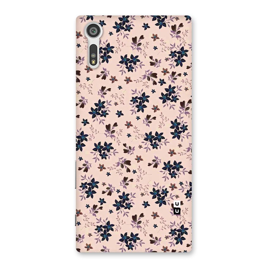 Blue Peach Floral Back Case for Xperia XZ