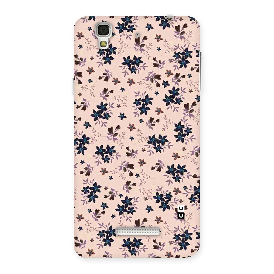 Blue Peach Floral Back Case for Yu Yureka