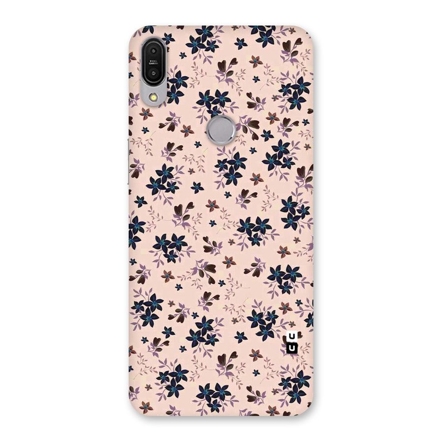 Blue Peach Floral Back Case for Zenfone Max Pro M1