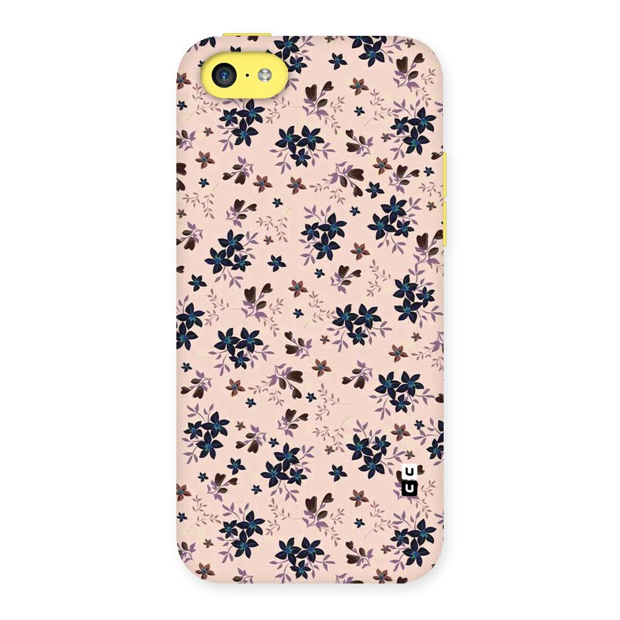 Blue Peach Floral Back Case for iPhone 5C