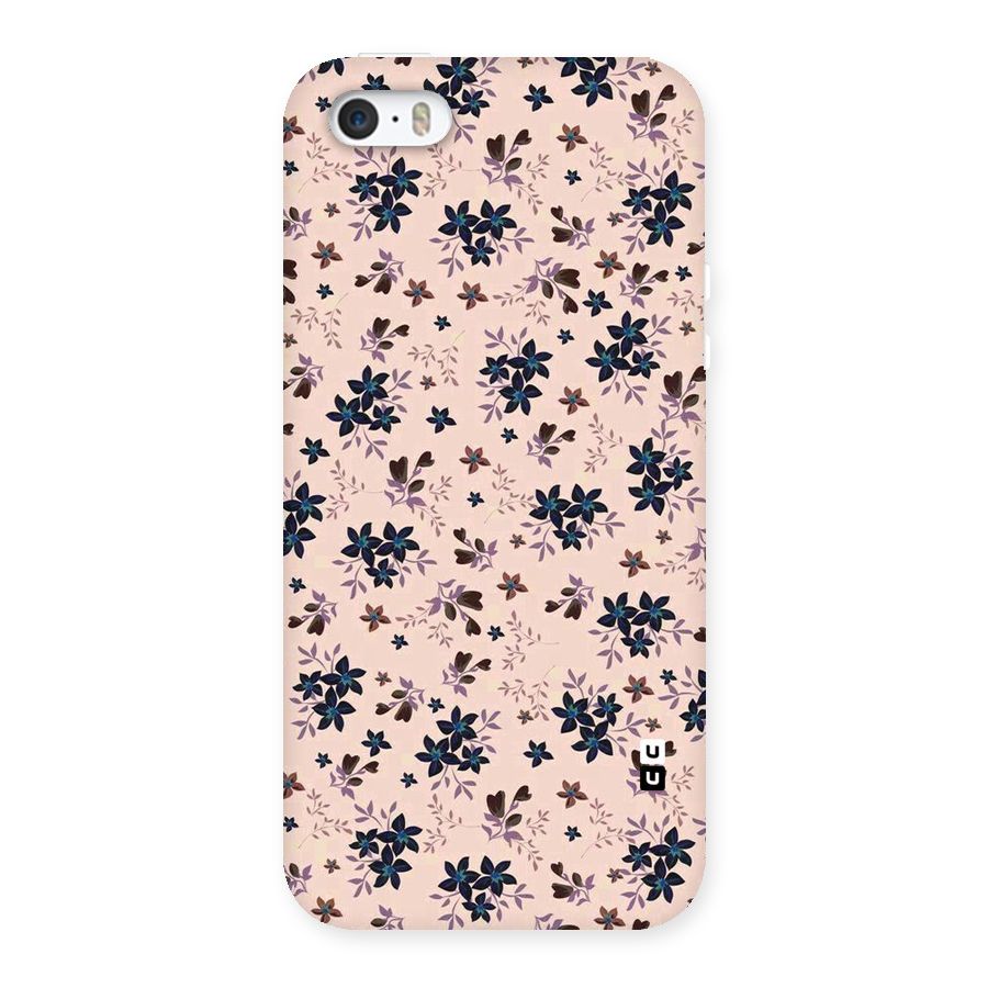 Blue Peach Floral Back Case for iPhone 5 5S