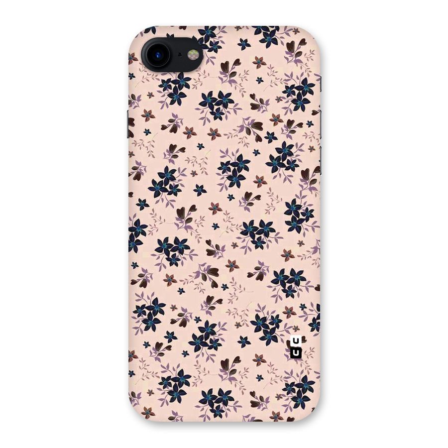 Blue Peach Floral Back Case for iPhone SE 2020