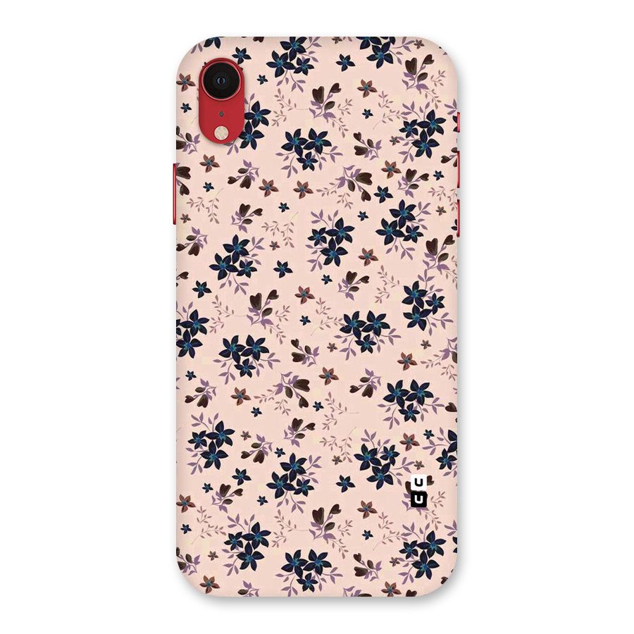 Blue Peach Floral Back Case for iPhone XR