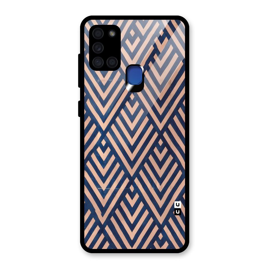 Blue Peach Glass Back Case for Galaxy A21s