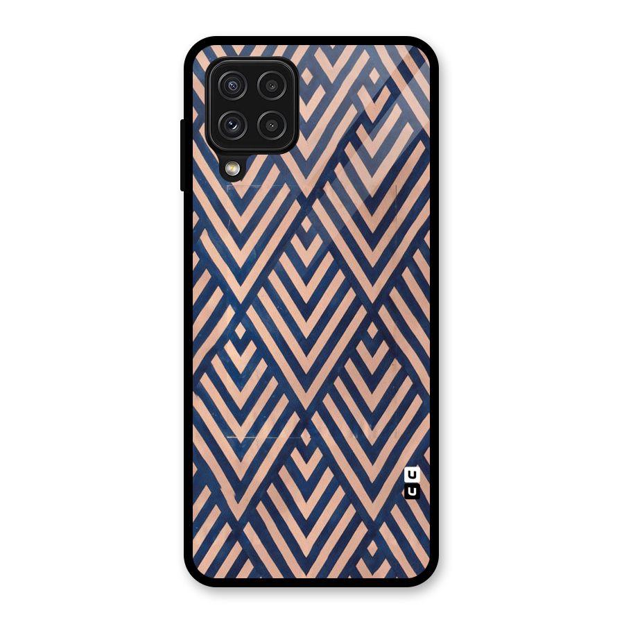 Blue Peach Glass Back Case for Galaxy A22 4G