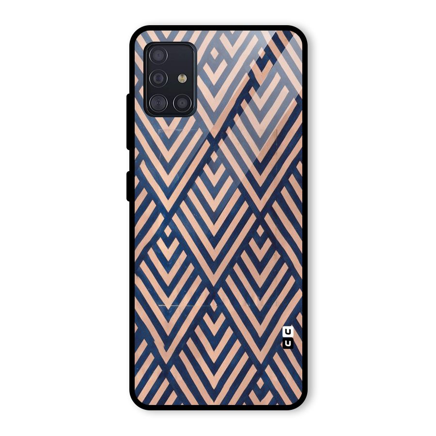 Blue Peach Glass Back Case for Galaxy A51