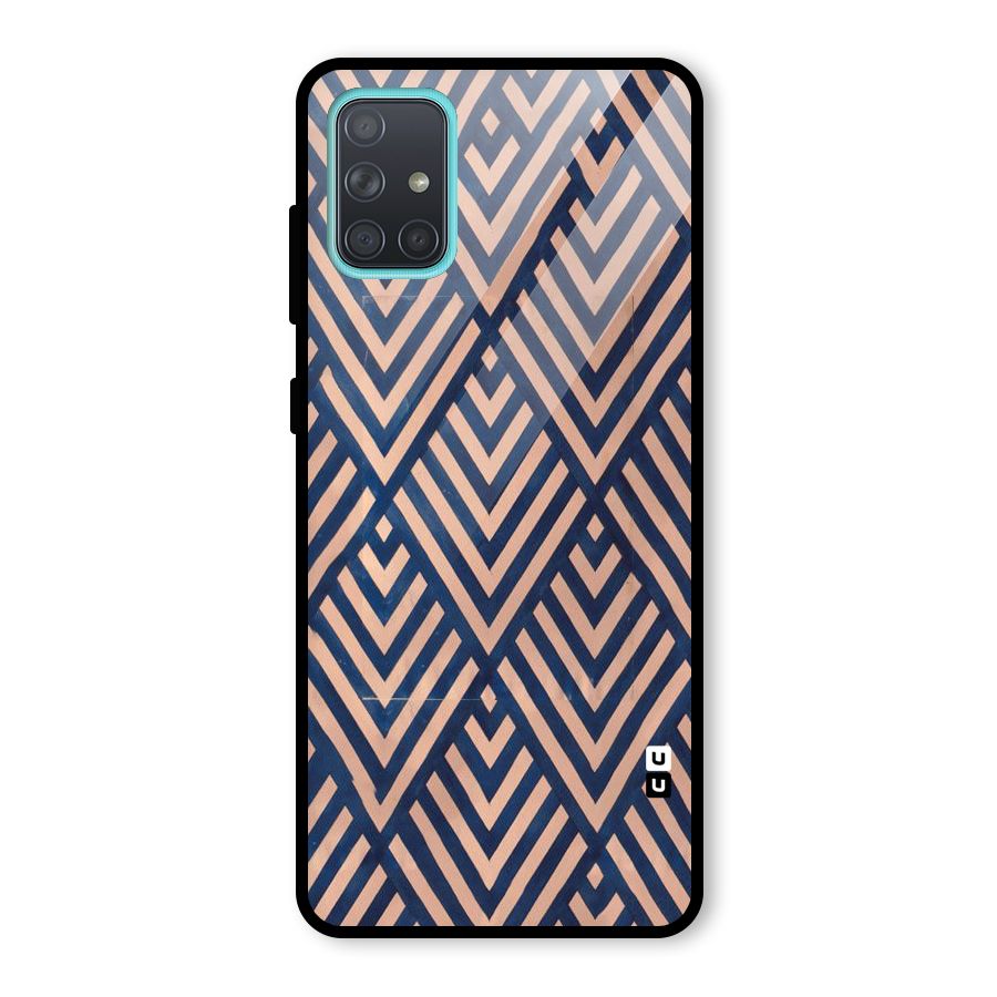 Blue Peach Glass Back Case for Galaxy A71