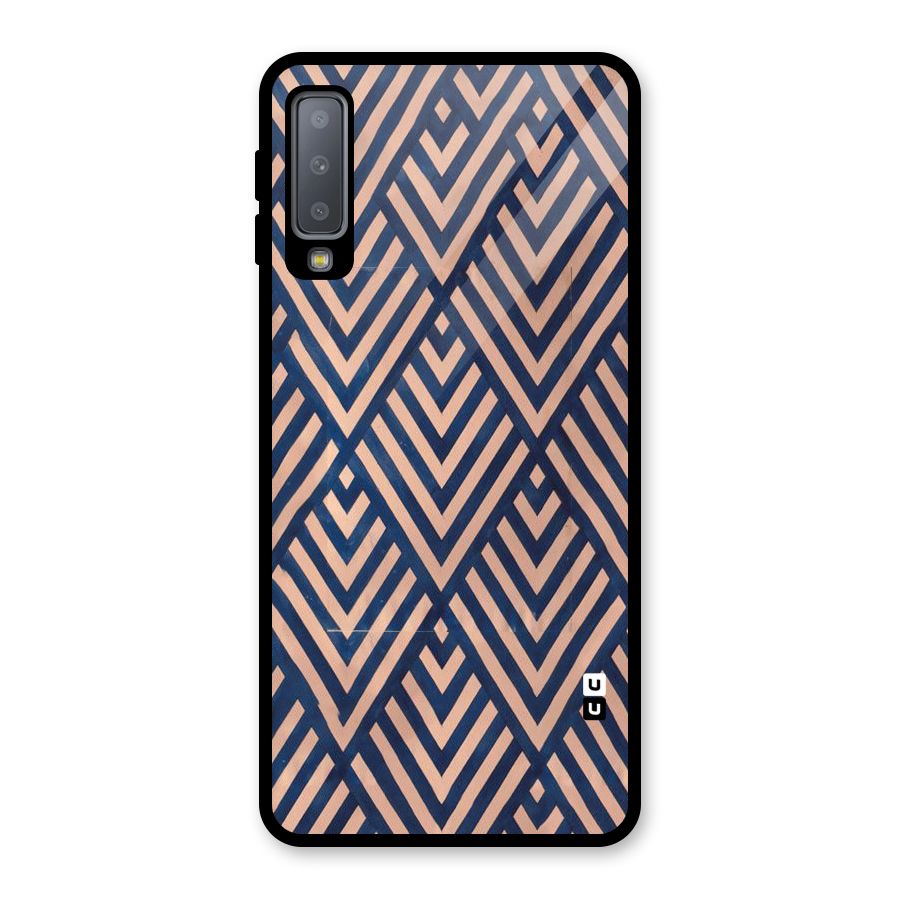 Blue Peach Glass Back Case for Galaxy A7 (2018)
