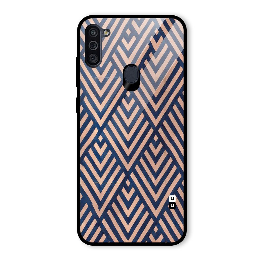 Blue Peach Glass Back Case for Galaxy M11