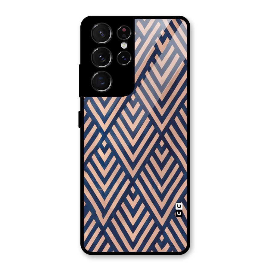 Blue Peach Glass Back Case for Galaxy S21 Ultra 5G