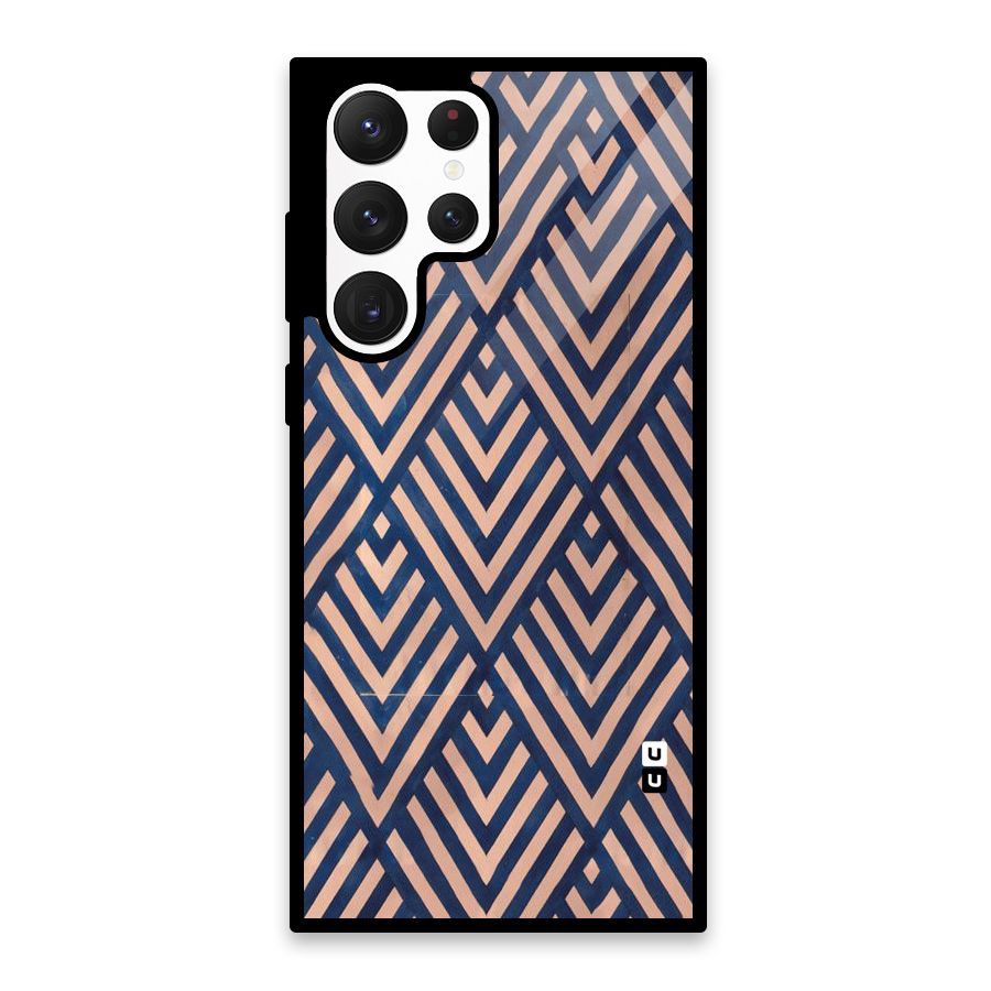 Blue Peach Glass Back Case for Galaxy S22 Ultra 5G