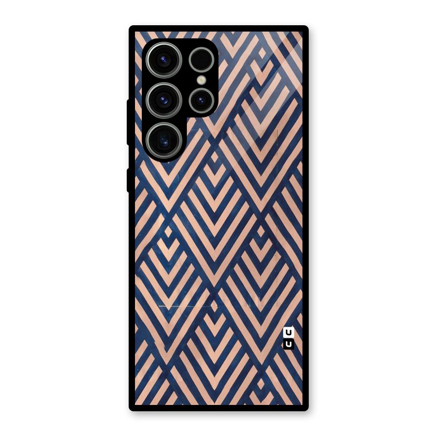 Blue Peach Glass Back Case for Galaxy S23 Ultra