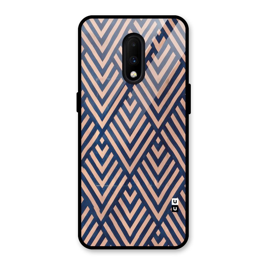 Blue Peach Glass Back Case for OnePlus 7