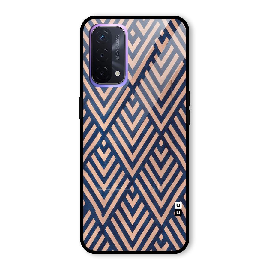 Blue Peach Glass Back Case for Oppo A74 5G
