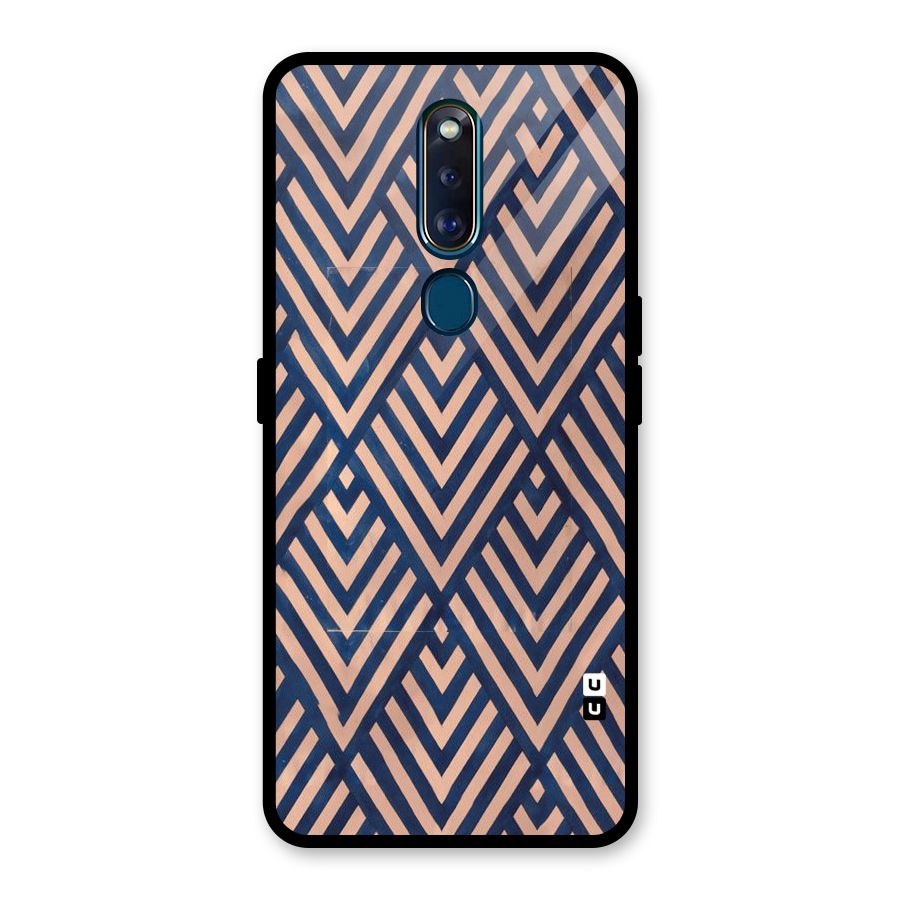 Blue Peach Glass Back Case for Oppo F11 Pro