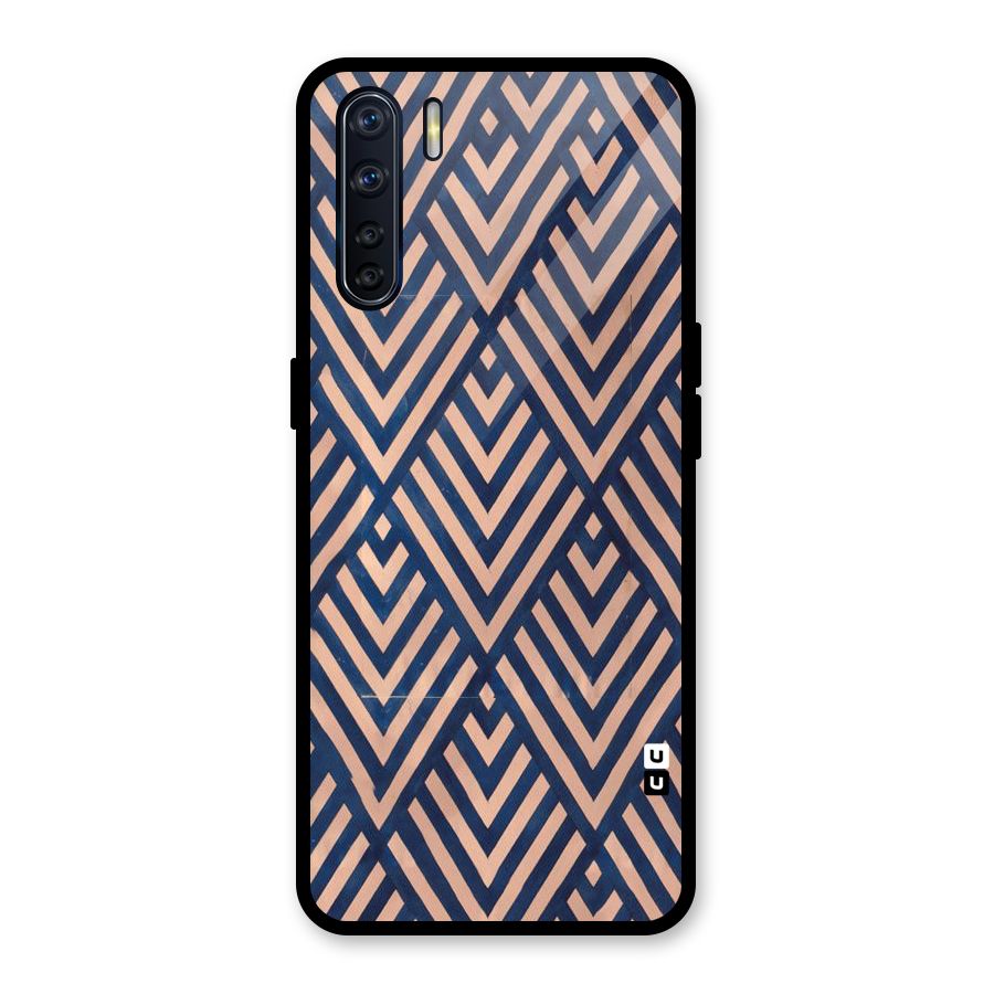 Blue Peach Glass Back Case for Oppo F15