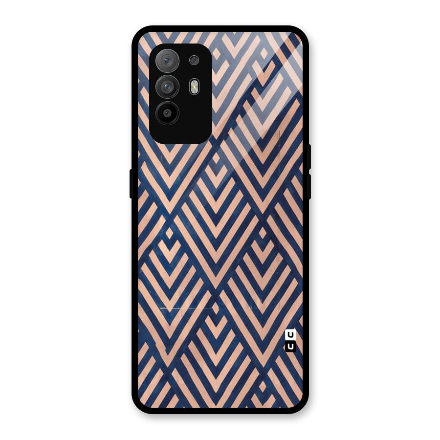 Blue Peach Glass Back Case for Oppo F19 Pro Plus 5G