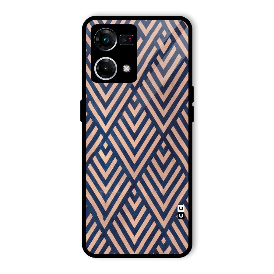 Blue Peach Glass Back Case for Oppo F21 Pro 4G