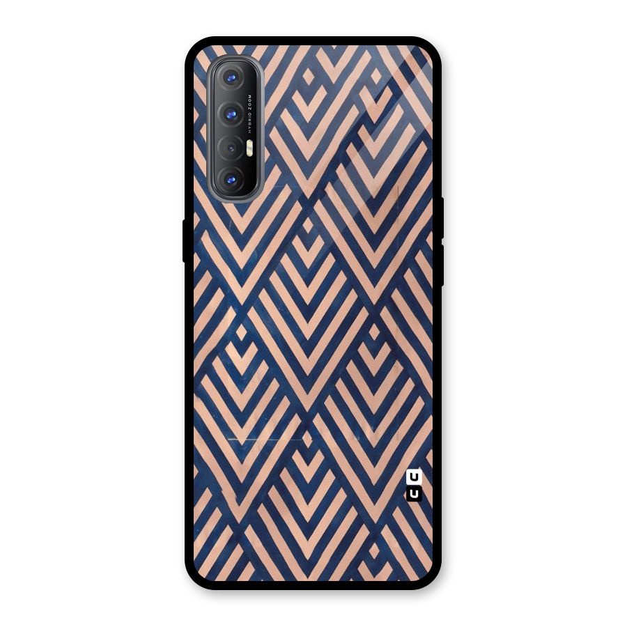 Blue Peach Glass Back Case for Oppo Reno3 Pro