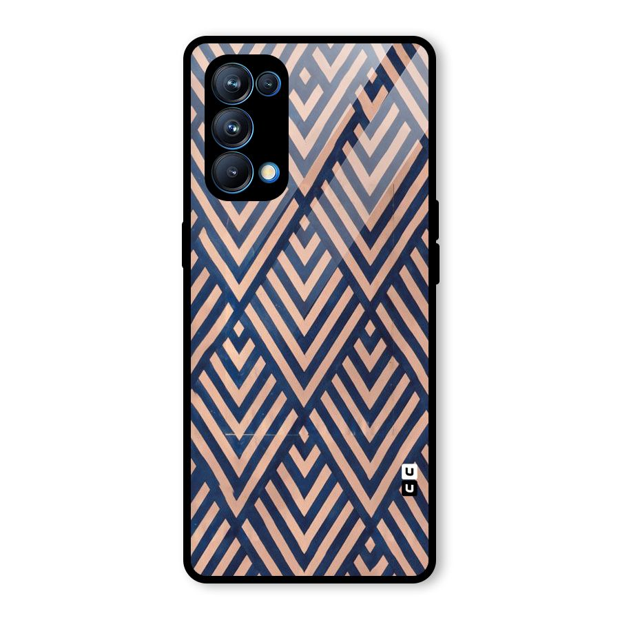 Blue Peach Glass Back Case for Oppo Reno5 Pro 5G