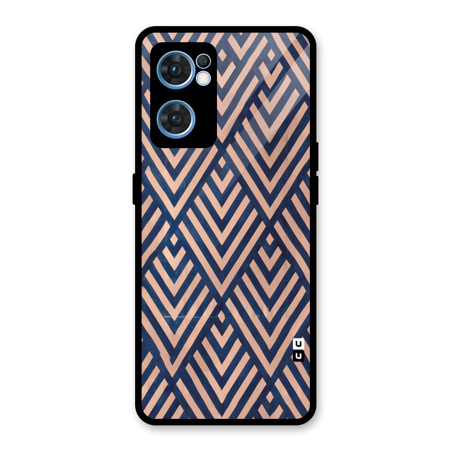 Blue Peach Glass Back Case for Oppo Reno7 5G