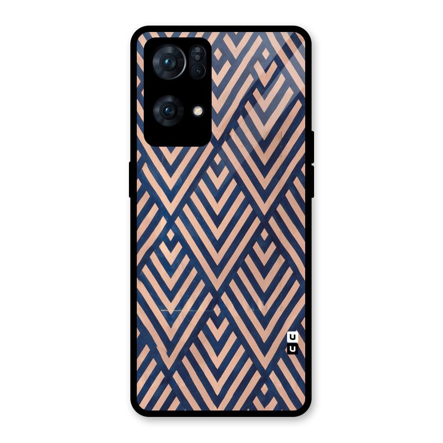 Blue Peach Glass Back Case for Oppo Reno7 Pro 5G