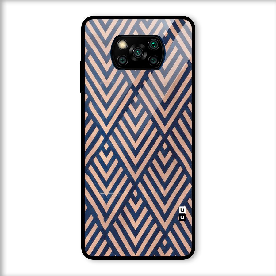 Blue Peach Glass Back Case for Poco X3