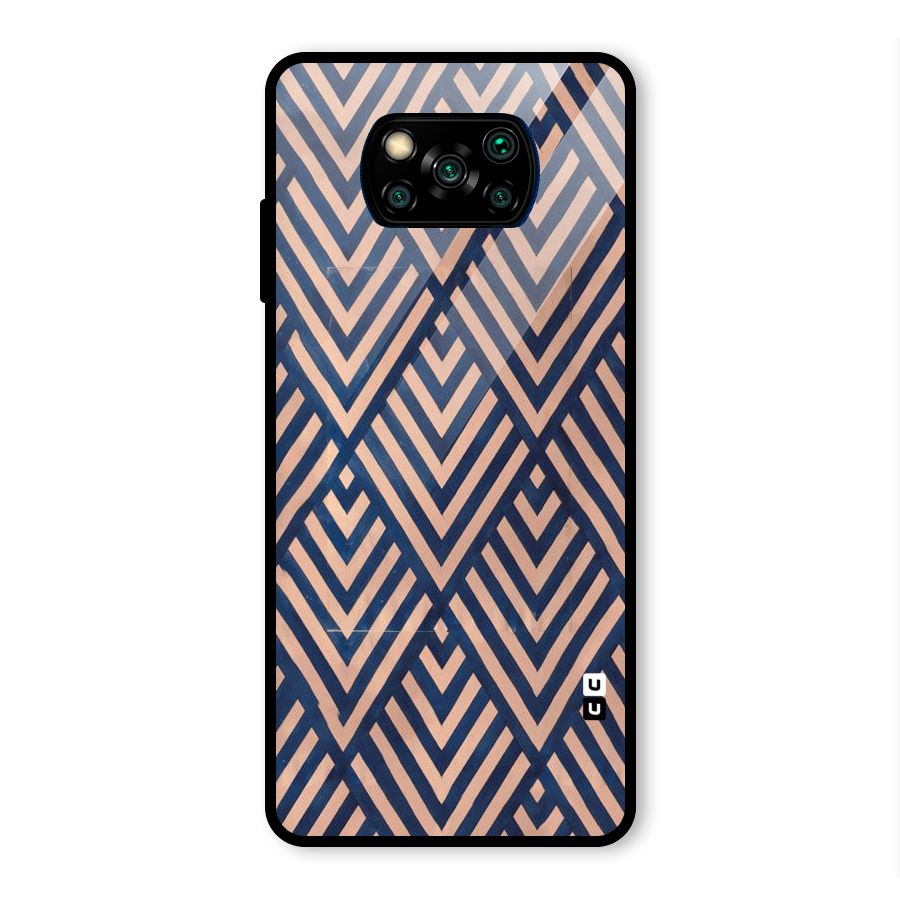 Blue Peach Glass Back Case for Poco X3 Pro