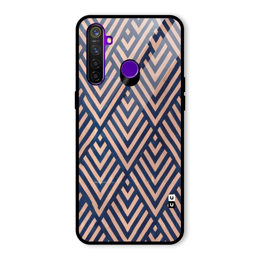 Blue Peach Glass Back Case for Realme 5 Pro