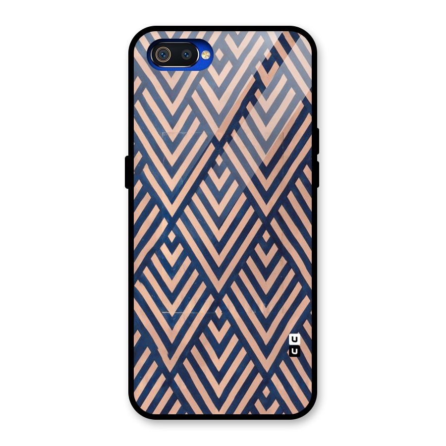 Blue Peach Glass Back Case for Realme C2