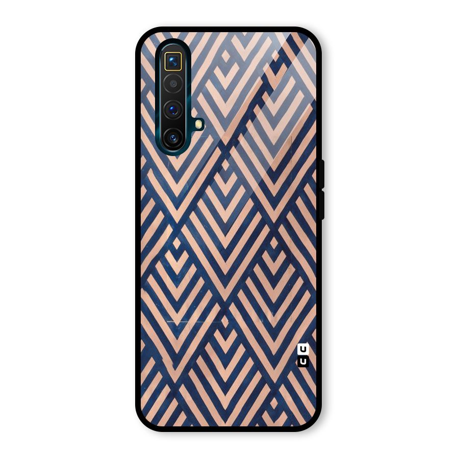 Blue Peach Glass Back Case for Realme X3